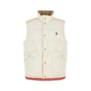 Moncler Grenoble Men Ivory Polyester Sleeveless Scais Down Jacket